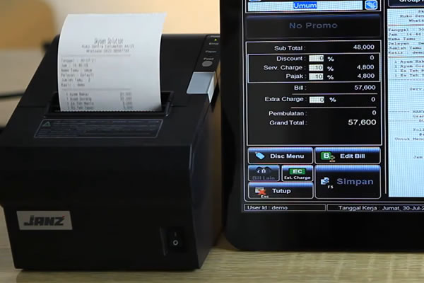 Gambar printer yang dapat digunakan untuk mencetak struk perintah kerja dapur